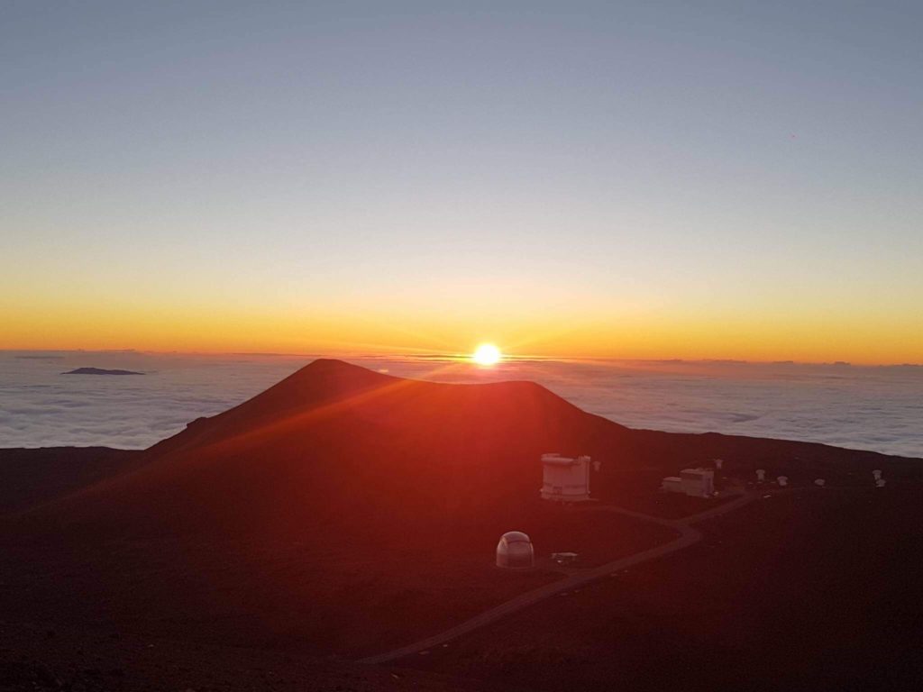 Sonnenuntergang auf dem Mauna Kea Summit